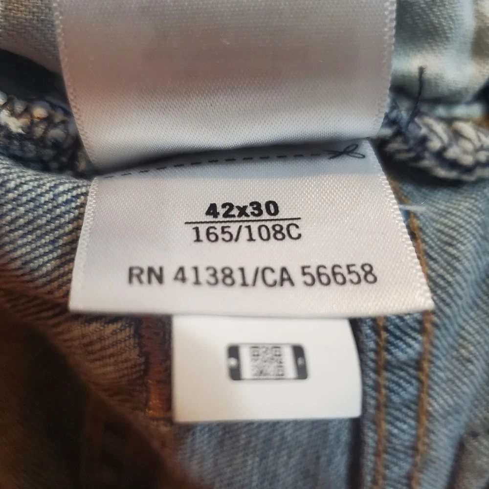 Polo Ralph Lauren Hampton Relaxed Straight Jeans Mens 42x30 Blue Denim Stretch